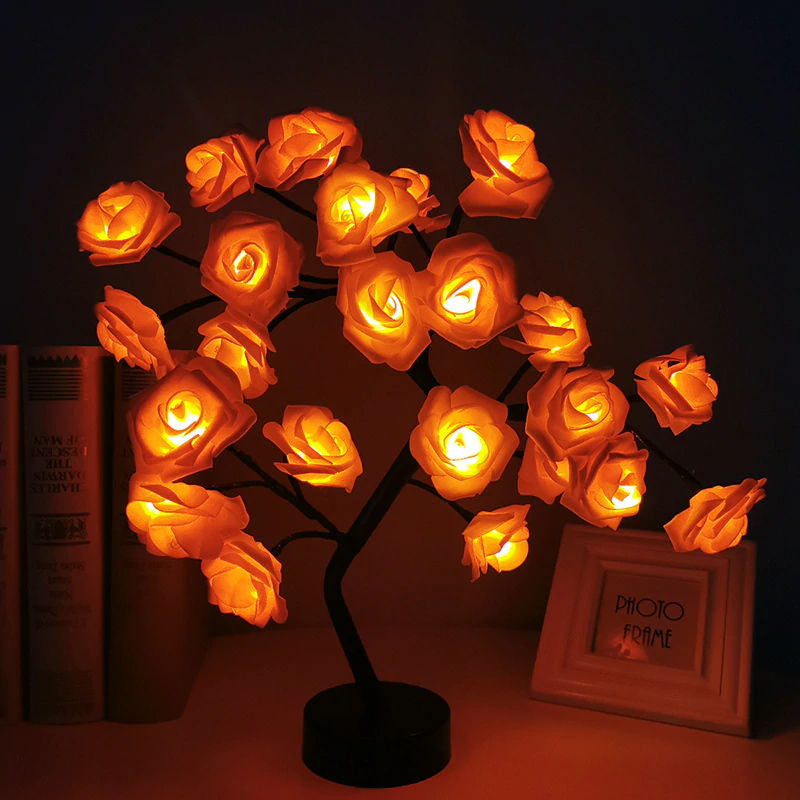 LED lempa su rožėmis - Originalu-pigu