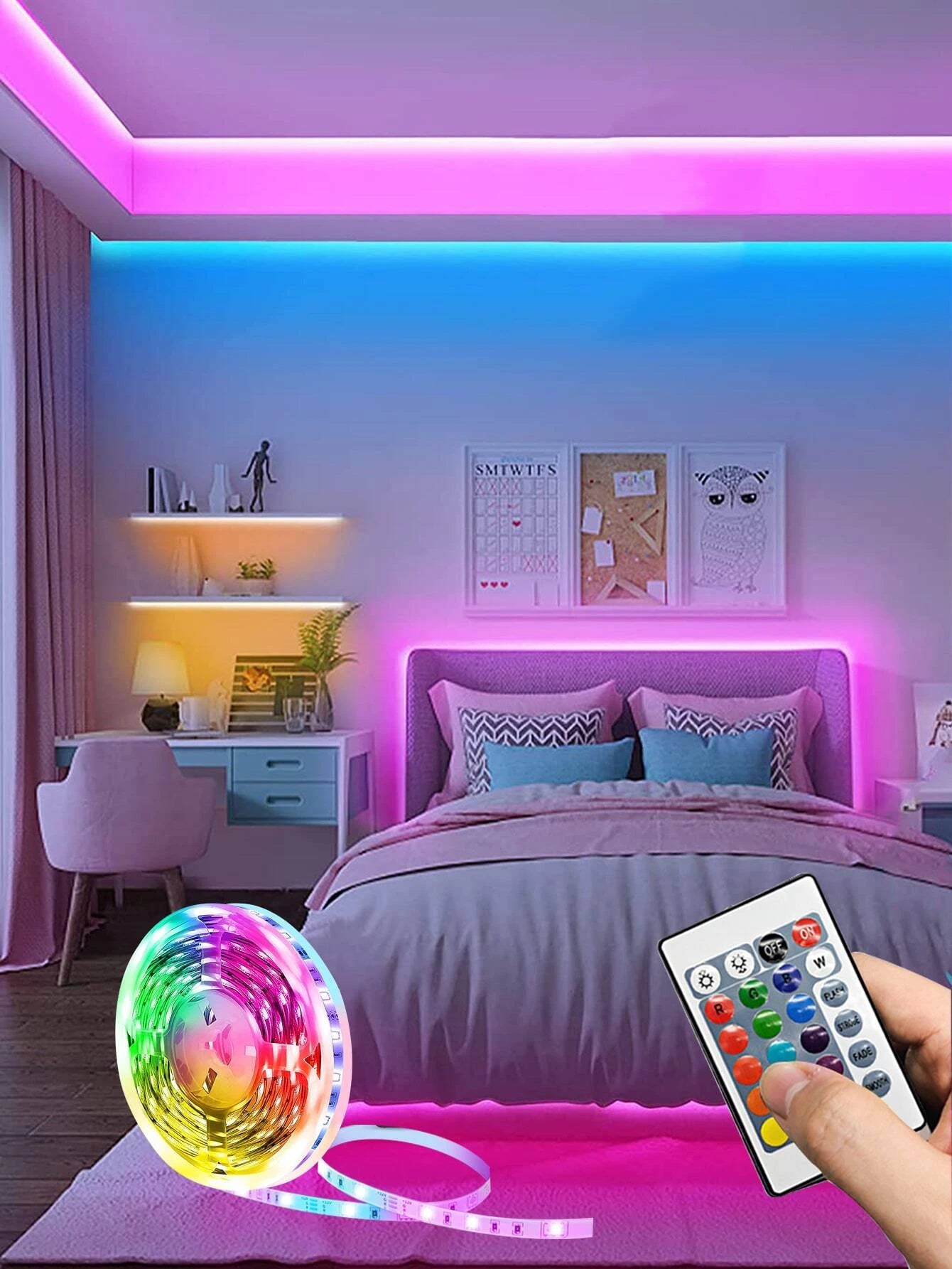LED RGB juostelė su nuotoliniu valdymu - Originalu-pigu