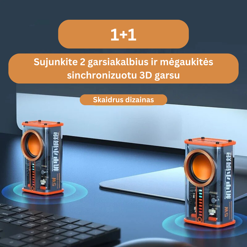 Cyberpunk stiliaus Bluetooth garsiakalbis - Originalu-pigu