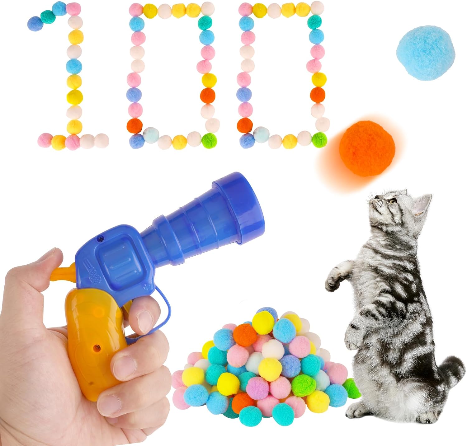 Pliušinių kamuoliukų žaislas katėms - Originalu-pigu