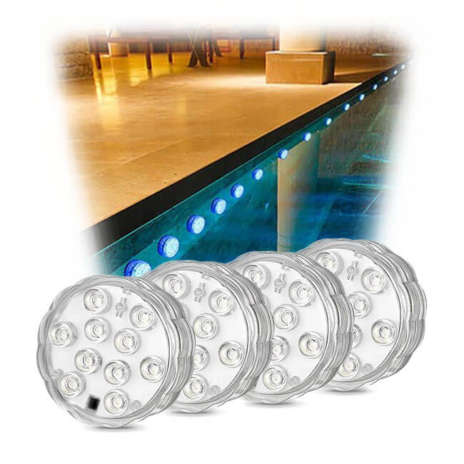 Vandeniui atsparus LED šviestuvai (4 vnt.)