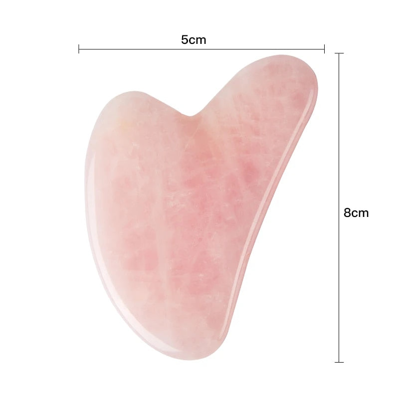 Rožinio kvarco veido masažuoklis Gua Sha - Originalu-pigu