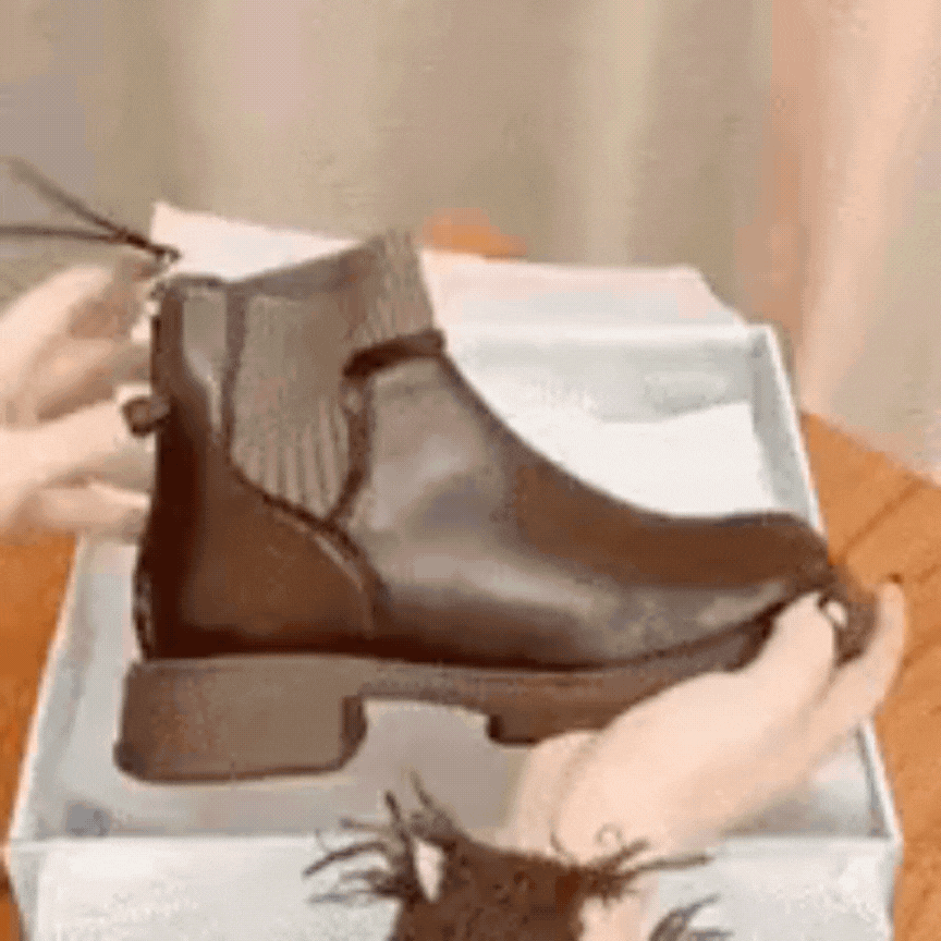 Moteriški minkštos odos žieminiai batai