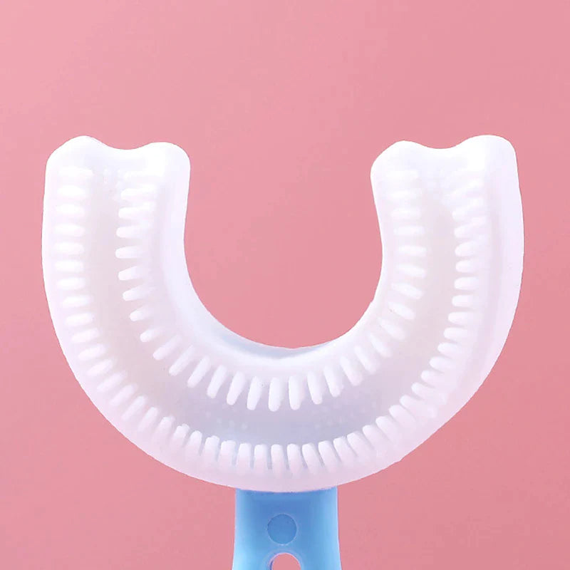 U formos silikoninis vaikiškas dantų šepetėlis
