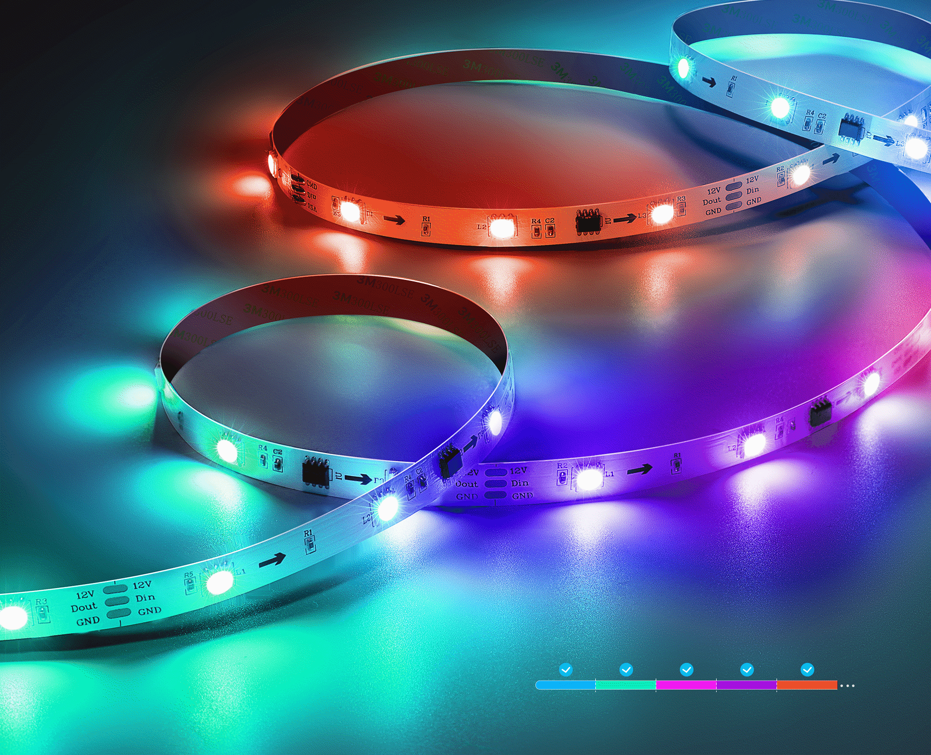 LED RGB juostelė su nuotoliniu valdymu