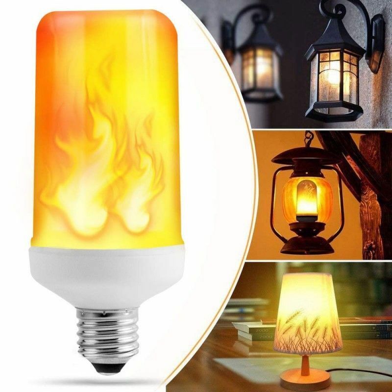 LED lemputės su ugnies imitacija (3 vnt.) - Originalu-pigu