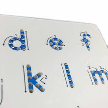 Magnetinė lenta su raidėmis ir skaičiais
